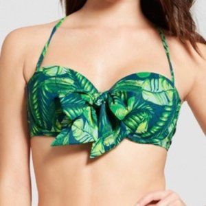 SHADE & SHORE Tropical Green Bikini Top 38C